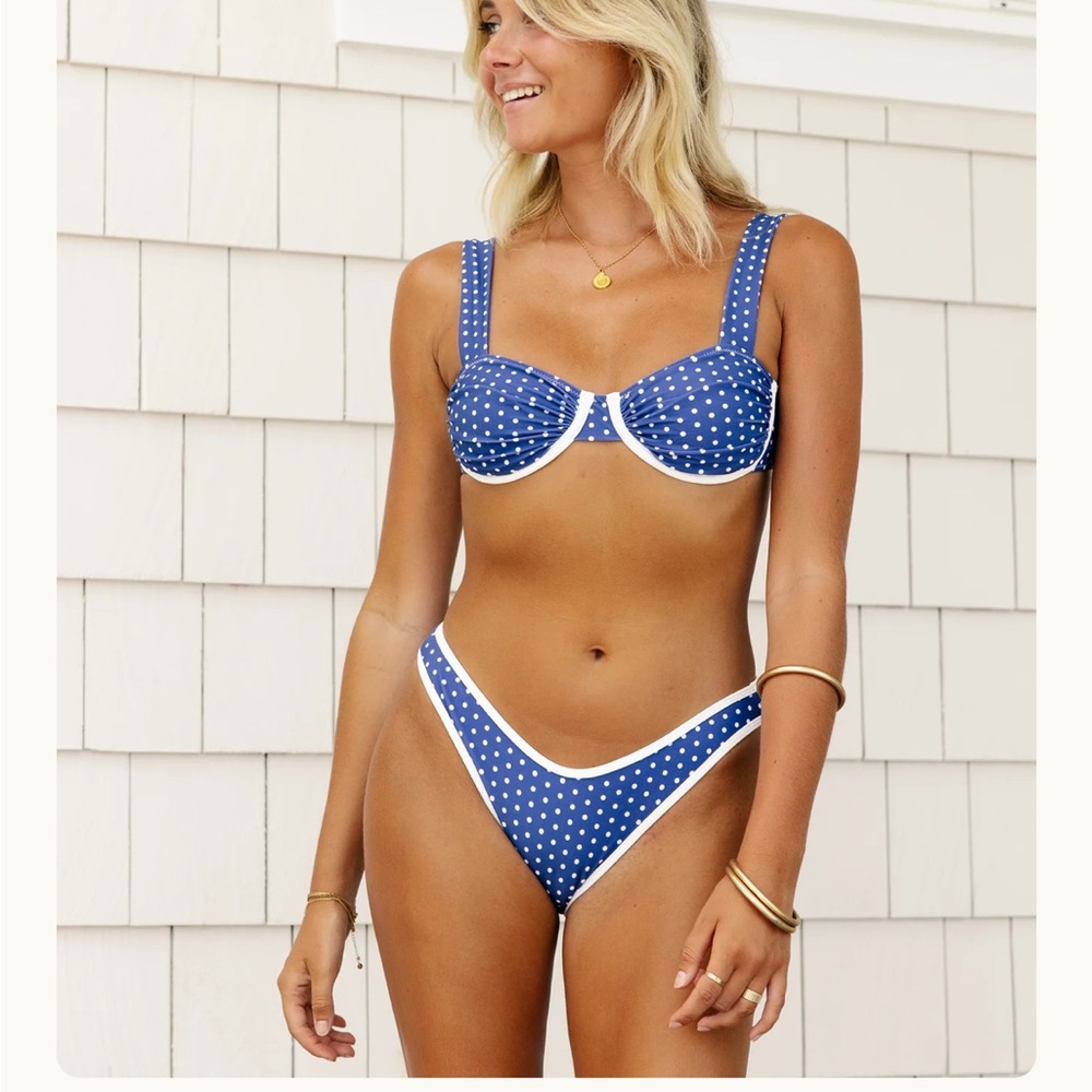 Honey spritz ruched underwire set